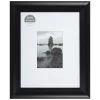 11x14 Matted To 5x7 Scoop Profile With White Mat Wall Frame, Black