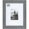 11x14 Matted To 5x7 Wide Flat Profile With White Mat Wall Frame, Grey -Finest Home Decoration 11x14 matted to 5x7 wide flat profile with white mat wall frame grey