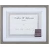 11x14 Matted To 8.5x11 White Linear Frame With White Mat Document Frame