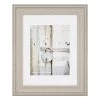 11x14 Matted To 8x10 Scoop Profile White Mat Wall Frame, Light Grey