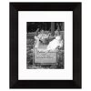 11x14 Matted To 8x10 Wide Linear Portrait Wall Frame, Black