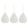 11X8 Teardrop Mirror 3Pc Set W/Chain Hanger