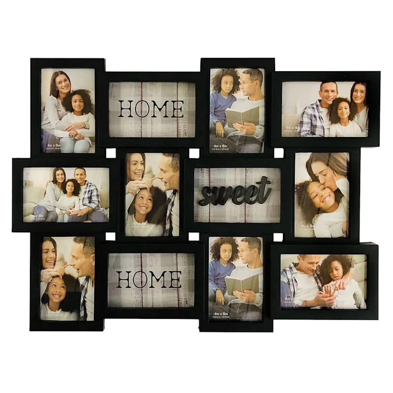 12-Opening Black Collage Photo Frame, 23x18 3 12-Opening Black Collage Photo Frame, 23x18