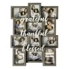 12-Opening Thankful, Grateful, Blessed Grey Collage Photo Frame, 18x23