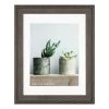 14x18 Matted To 11x14 Scoop Profile With White Mat Wall Frame, Dark Grey