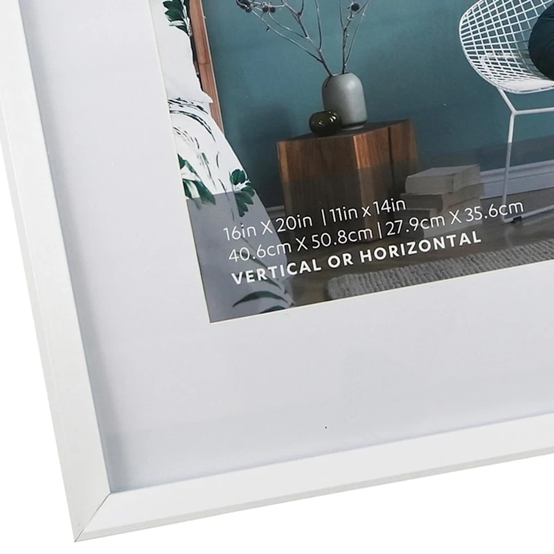 16x20 Matted To 11x14 Wall Frame, White 4 16x20 Matted To 11x14 Wall Frame, White - Image 2