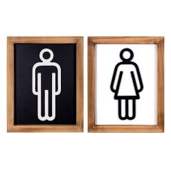 2-Piece Bathroom Wall Art, 8x10