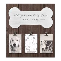3-Clip Gray All You Need Is Love & A Dog Collage, 15.5x 17.2 -Finest Home Decoration 3 clip gray all you need is love a dog collage 15.5x 17.2 2