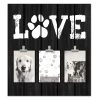 3-Clip Love With Paw Printed Photo Collage, 15.7x17.5