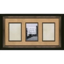 3-Opening Tan Mat Collage Photo Frame, 5x7