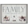 3-Opening White Plank Life's Greatest Gift Photo Clip Collage Frame, 22.6x16.5