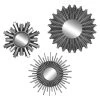 3-Piece Accent Wall Mirror Set, 14" -Finest Home Decoration 3 piece accent wall mirror set 14