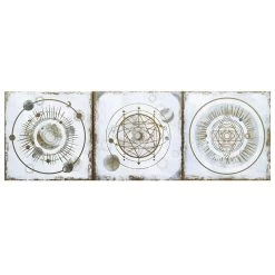 3-Piece Foiled Galaxy Canvas Wall Art, 12"