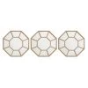 3-Piece Gold Octagon Mirror Set, 10" -Finest Home Decoration 3 piece gold octagon mirror set 10
