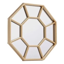 3-Piece Gold Octagon Mirror Set, 10" -Finest Home Decoration 3 piece gold octagon mirror set 10 2