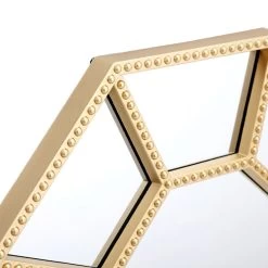 3-Piece Gold Octagon Mirror Set, 10" -Finest Home Decoration 3 piece gold octagon mirror set 10 3