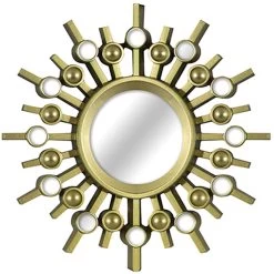 3-Piece Gold Ornate Wall Mirror Set, 10" -Finest Home Decoration 3 piece gold ornate wall mirror set 10 3