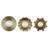 3-Piece Gold Sunburst Wall Mirror Set, 10"