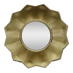 3-Piece Gold Sunburst Wall Mirror Set, 10" -Finest Home Decoration 3 piece gold sunburst wall mirror set 10 2