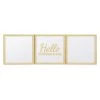 3-Piece Hello Gorgeous Gold Framed Wall Mirror Set, 10" -Finest Home Decoration 3 piece hello gorgeous gold framed wall mirror set 10