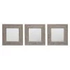 3-Piece Light Grey Square Wall Mirror Set, 10" -Finest Home Decoration 3 piece light grey square wall mirror set 10