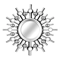 3-Piece Ornate Silver Wall Mirror Set, 10" -Finest Home Decoration 3 piece ornate silver wall mirror set 10 3