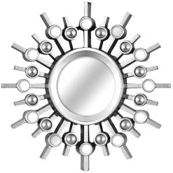 3-Piece Ornate Silver Wall Mirror Set, 10" -Finest Home Decoration 3 piece ornate silver wall mirror set 10 6