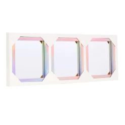 3-Piece Rainbow Framed Wall Mirror Set, 10" -Finest Home Decoration 3 piece rainbow framed wall mirror set 10 5