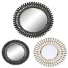 3-Piece Sunburst Wall Mirror Set, 25" -Finest Home Decoration 3 piece sunburst wall mirror set 25