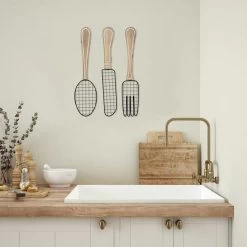 3-Piece Utensils Wall Art, 5x20 -Finest Home Decoration 3 piece utensils wall art 5x20 5