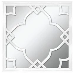 3-Piece White Peony Wall Mirror Set, 10" -Finest Home Decoration 3 piece white peony wall mirror set 10 1