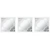 3-Piece White Peony Wall Mirror Set, 10"
