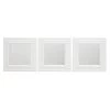 3-Piece White Square Wall Mirror Set, 10"