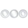 3-Piece Whitewashed Round Wall Mirror Set, 10"