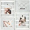 4-Opening Whitewash Dimensional Collage With Two 5x7 Photo Clips -Finest Home Decoration 4 opening whitewash dimensional collage with two 5x7 photo clips
