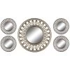 5-Piece Framed Round Wall Mirror Set