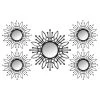 5-Piece Metallic Framed Floral Burst Wall Mirror Set 2 5-Piece Metallic Framed Floral Burst Wall Mirror Set -Finest Home Decoration 5 piece metallic framed floral burst wall mirror set