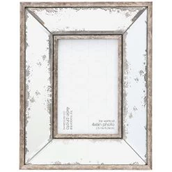 Antiqued Mirror Tabletop Photo Frame, 4x6