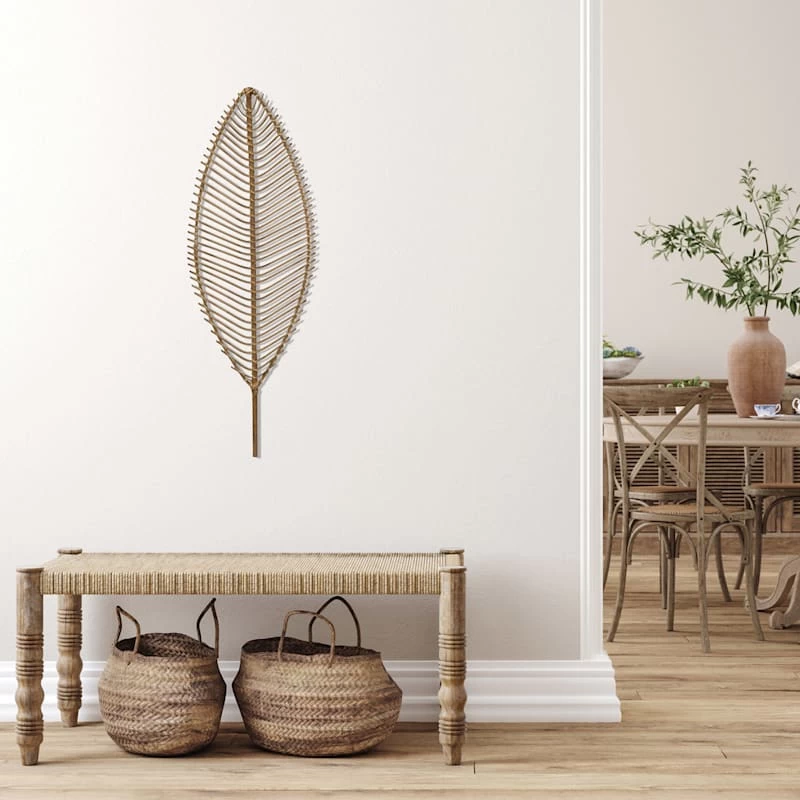 Bamboo Leaf Wall Decor, 13x39 4 Bamboo Leaf Wall Decor, 13x39 - Image 2