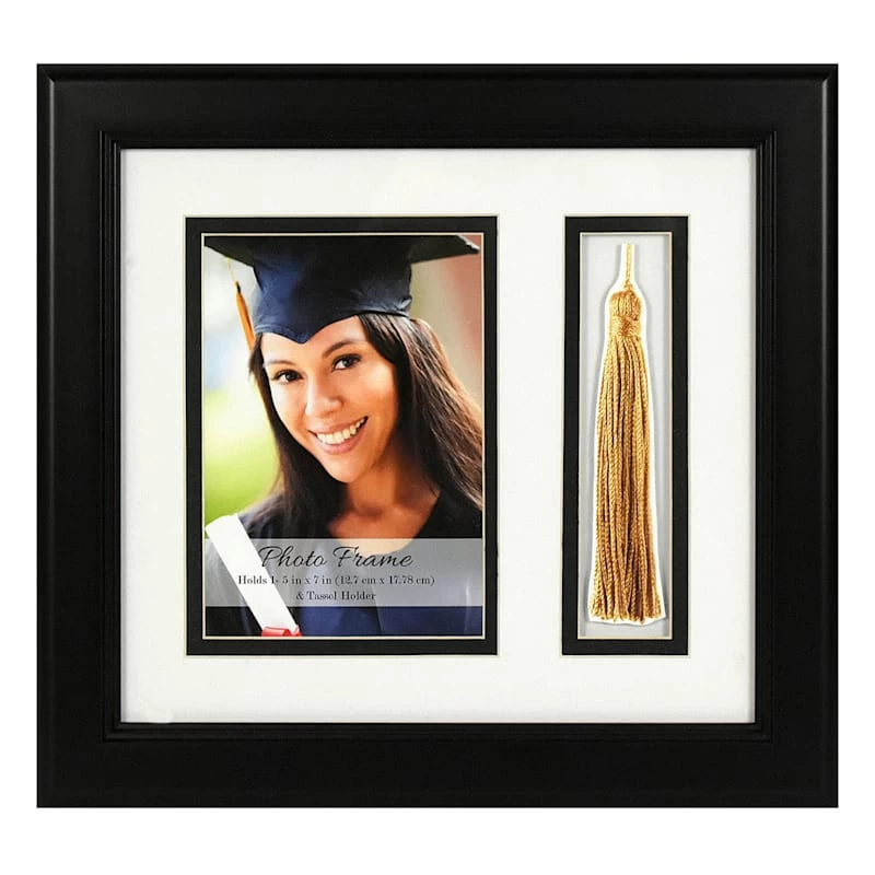 Black Classic Tassel Tabletop Photo Frame, 11x10 3 Black Classic Tassel Tabletop Photo Frame, 11x10