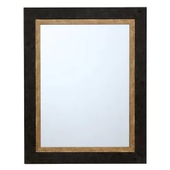 Black & Gold Framed Wall Mirror, 22x28