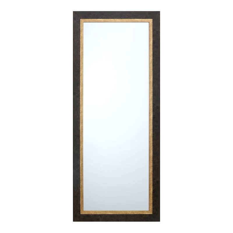 Black & Gold Framed Wall Mirror, 24x58 3 Black & Gold Framed Wall Mirror, 24x58
