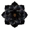 Black & Gold Metal Flower Wall Decor, 21"