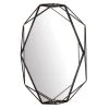 Black Metal Geo Oval Wall Mirror, 25x37 -Finest Home Decoration black metal geo oval wall mirror 25x37 1