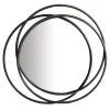 Black Metal Rings Wall Mirror, 26x25 -Finest Home Decoration black metal rings wall mirror 26x25 1