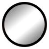 Black Metal Round Wall Mirror, 14"