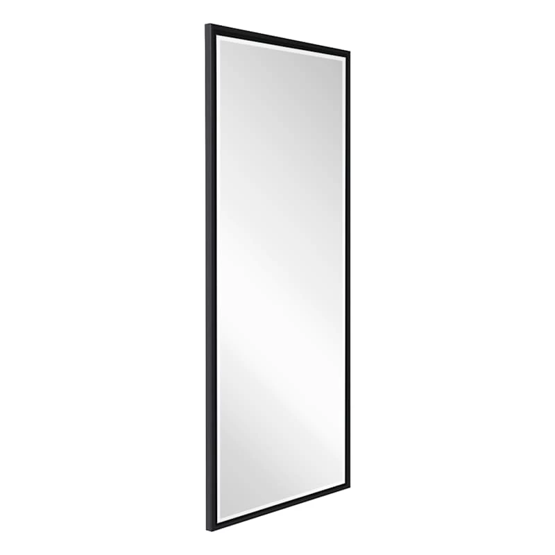 Black Thin Framed Leaner Mirror, 24x70 4 Black Thin Framed Leaner Mirror, 24x70 - Image 2