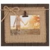 Blackwash With Burlap Backer & Bow Clip Tabletop Photo Frame, 4x6 -Finest Home Decoration blackwash with burlap backer bow clip tabletop photo frame 4x6 1