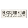 Bless Our Home & All Who Enter Textured Canvas Wall Art, 12x36