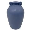 Blue Ceramic Vase With Handles, 6"